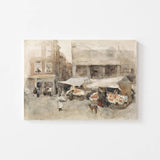 Antique Village Art Print 8x10" with Frame