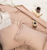 Overstitch Throw in Terra Cotta