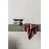 Dove Gray Stripe Linen-Cotton Dishtowel