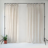 Natural Linen Daytime Tie Top Curtain