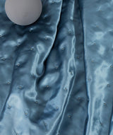 Silk Double Quilt Bedding - Silver Gray/Haze Blue