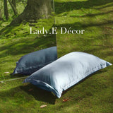 Silk Double Quilt Bedding - Silver Gray/Haze Blue