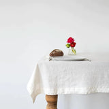 White Linen Tablecloth