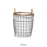 Rattan Top Wire Basket
