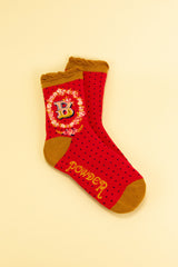 Letter B Ankle Socks