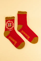Letter B Ankle Socks