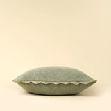 20x20 Scalloped Edge Pillow, Sage Green