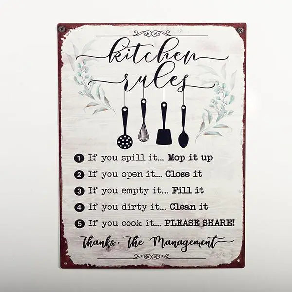 Wall Plaque, Kitchen Rules