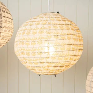 Block Print Botanical Light Shade Sand