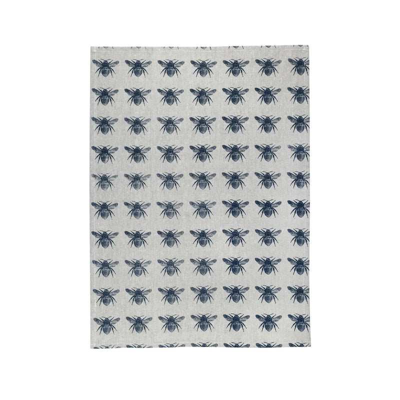 Prussian Blue Honey Bee Tea Towel Pack