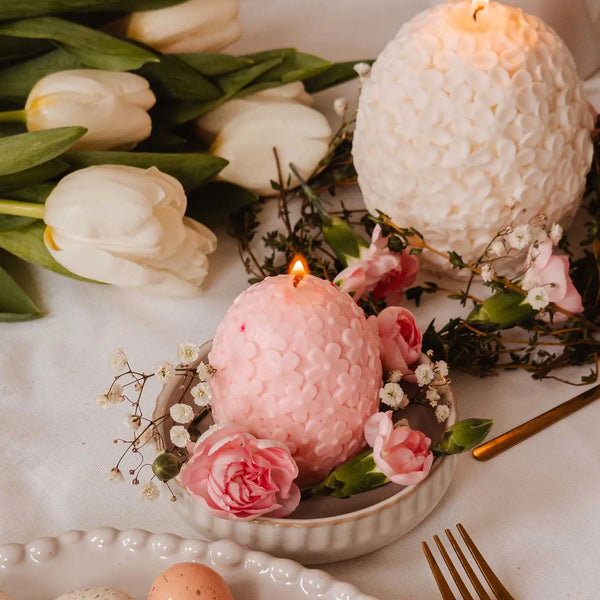 Little Floral Egg - Decorative Candle