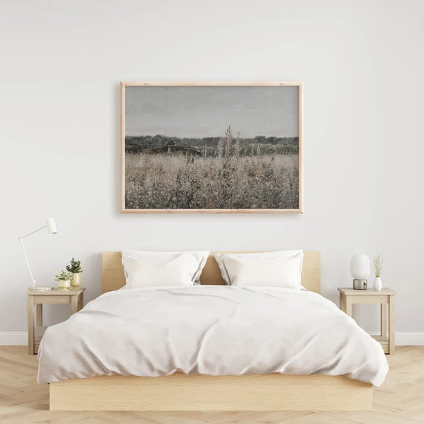 Wildflower Fields Vintage Art Print 8x10 with Frame