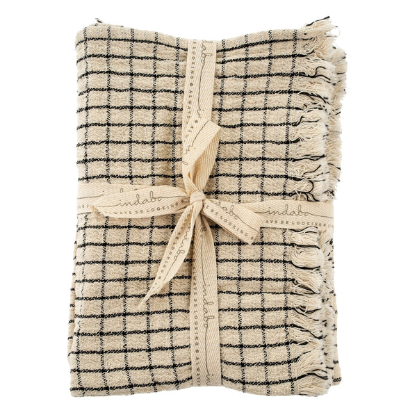 Stripe & Check Reversible Tea Towels