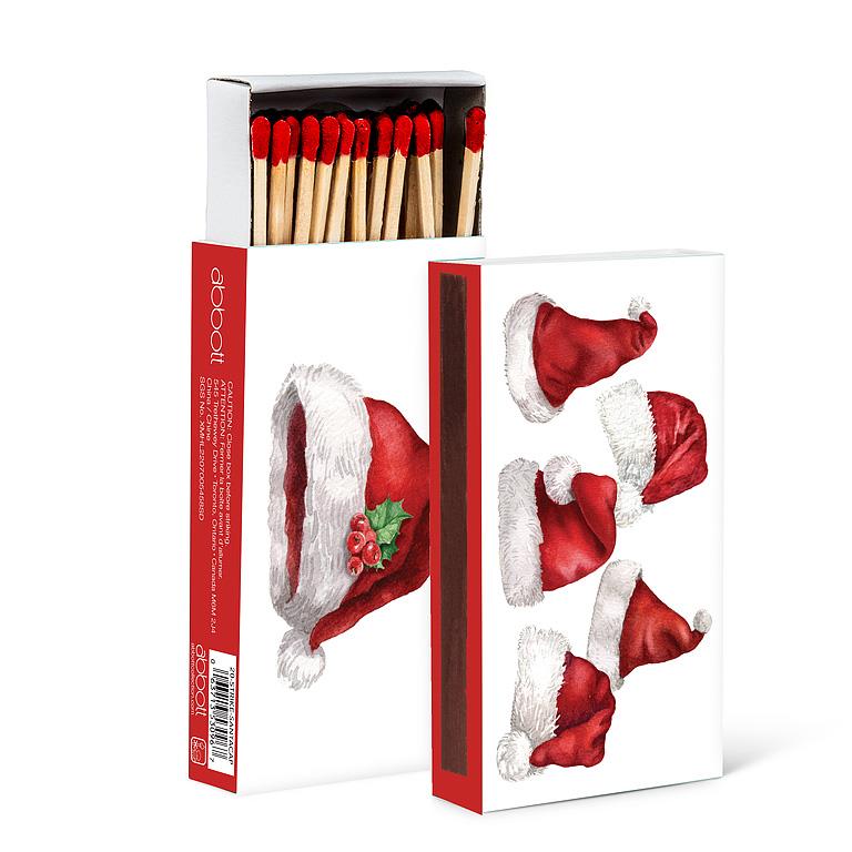 Santa Hats Print Matches. 45 Sticks