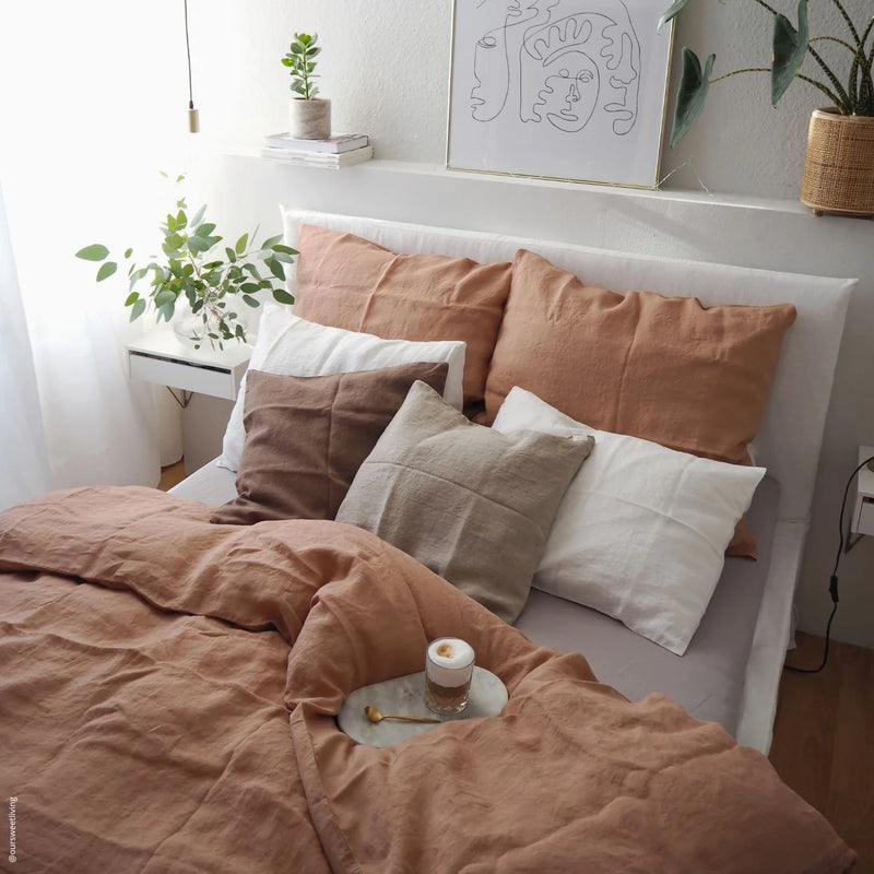 Cafe Creme Linen Duvet Cover Set