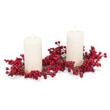 Small Red Berries Candle Ring