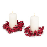 Small Red Berries Candle Ring