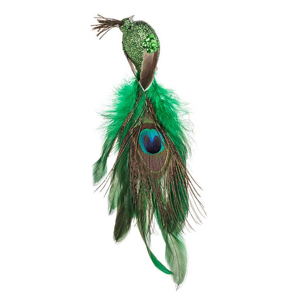 Glitter Peacock Birdclip