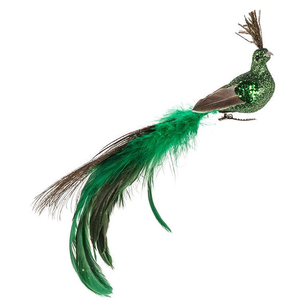 Glitter Peacock Birdclip