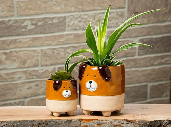 Large Dog on Legs Planter