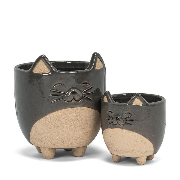 Large Cat on Legs Planter