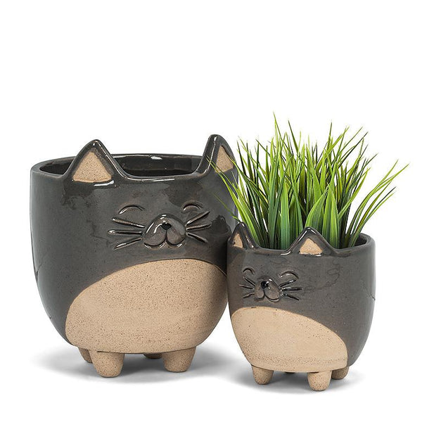 Large Cat on Legs Planter