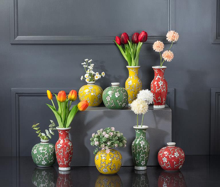 Small Floral Ball Vase