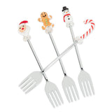 Holiday Icon Cocktail Forks. Set of 4