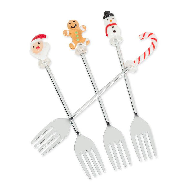 Holiday Icon Cocktail Forks. Set of 4