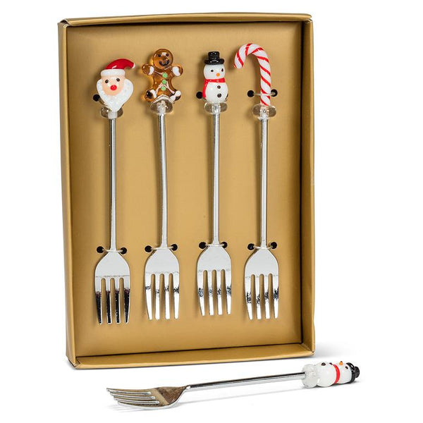 Holiday Icon Cocktail Forks. Set of 4