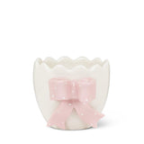 Mini Egg Vase — Soft Pink Ribbon