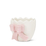 Mini Egg Vase — Soft Pink Ribbon