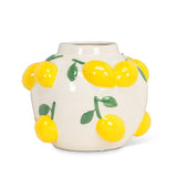 Large Round Vase with Lemons