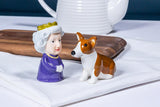 Queen and Corgi Salt & Pepper