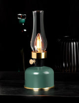 LED Lantern Lamp with Chimney Green