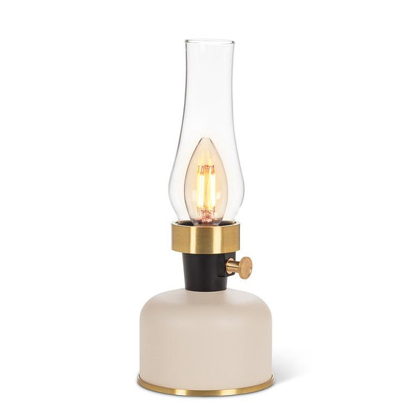 LED Lantern Lamp with Chimney Ivory