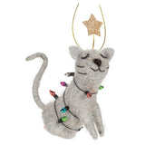 Sitting Cat w/Lights Ornament