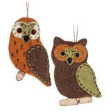 Fall Owl on Twig Ornament