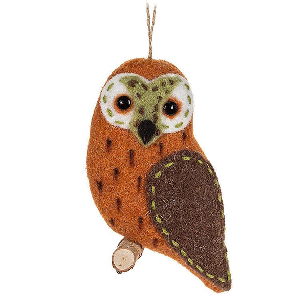 Fall Owl on Twig Ornament