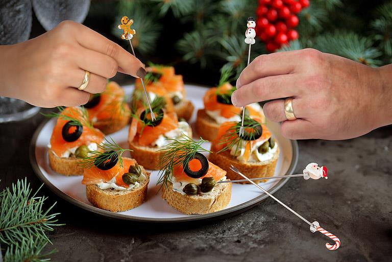 Holiday Icon Cocktail Picks. Set of 4