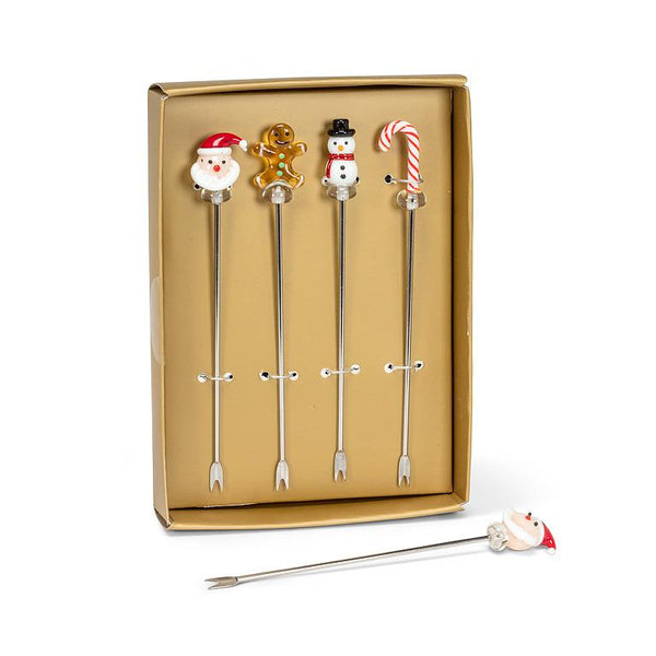 Holiday Icon Cocktail Picks. Set of 4