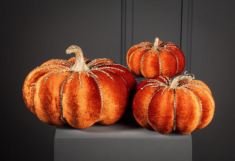 Large Pumpkin with Glitter