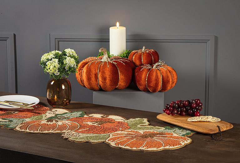 Large Pumpkin with Glitter