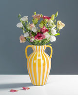 Large Striped Urn Vase