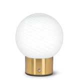 Swirl Glass Ball LED Lamp