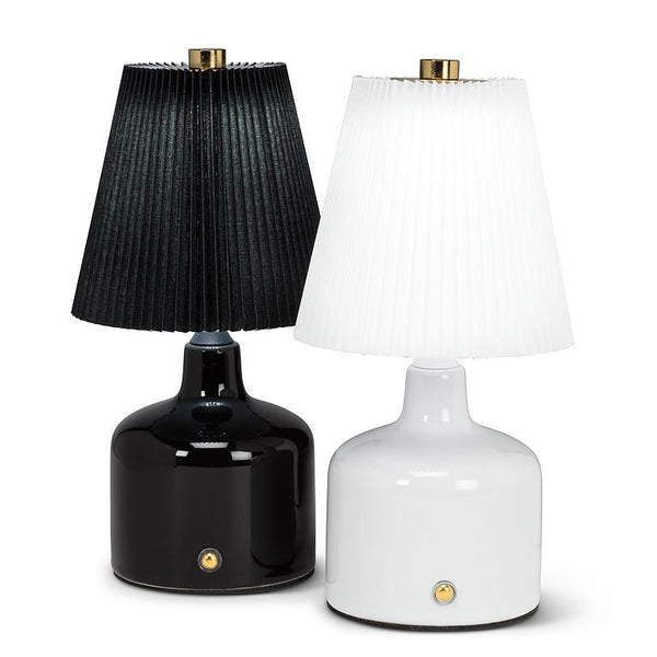 LED Lamp with Pleated Shade BL