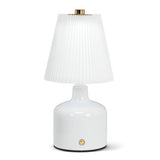 LED Ceramic Lamp with Pleated Shade