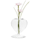Optic Heart Pedestal Vase Pink