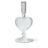 Heart Taper Holder Clear
