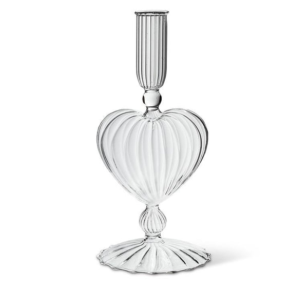 Heart Taper Holder Clear
